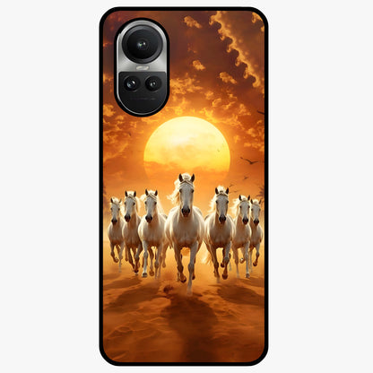 Wild Sunset Majesty Glass Case showing flat back view with majestic sunset landscape artwork and glossy glass finish.