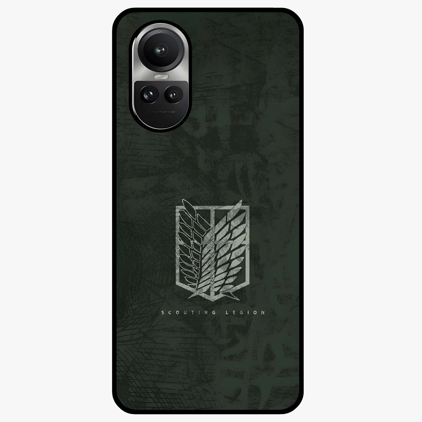 Wings Of Freedom Glass Case showing flat back view with symbolic wings artwork and glossy glass finish.
