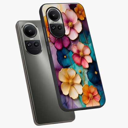 Artlyn Grace Flower Pattern Glass Case displayed in angled mockup highlighting delicate flower pattern design and smooth glass surface.