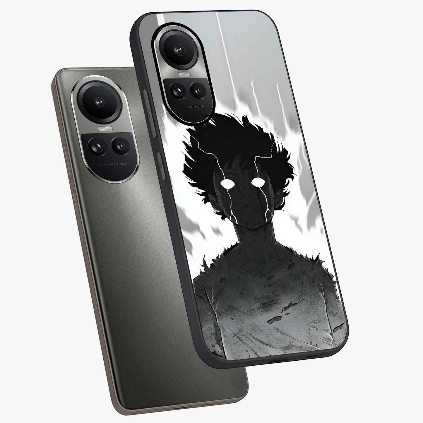 Awakened Inner Rage Glass Case displayed in angled mockup highlighting powerful graphic design and bold artistic theme.