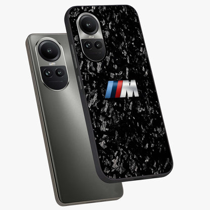 Carbon Speed Mark Glass Case displayed in angled mockup highlighting racing inspired carbon design and sleek aesthetic style.