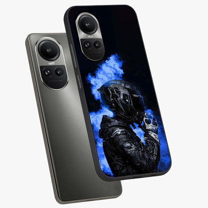 Cyber Sentinel Protocol Glass Case displayed in angled mockup highlighting digital cyber design with sci-fi aesthetic style.