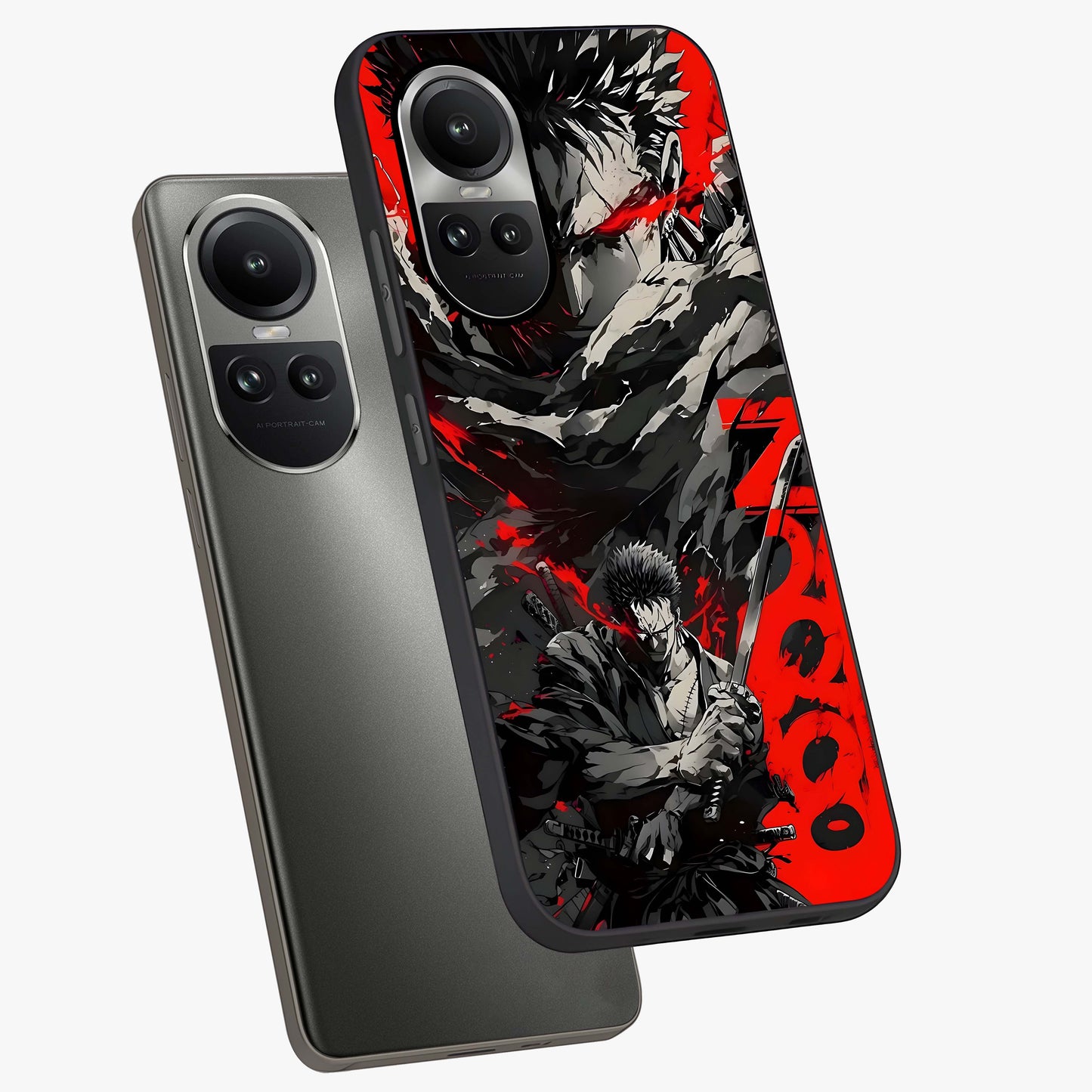 Demon Sword Resolve Glass Case displayed in angled mockup highlighting powerful demon sword illustration with dark fantasy aesthetic.
