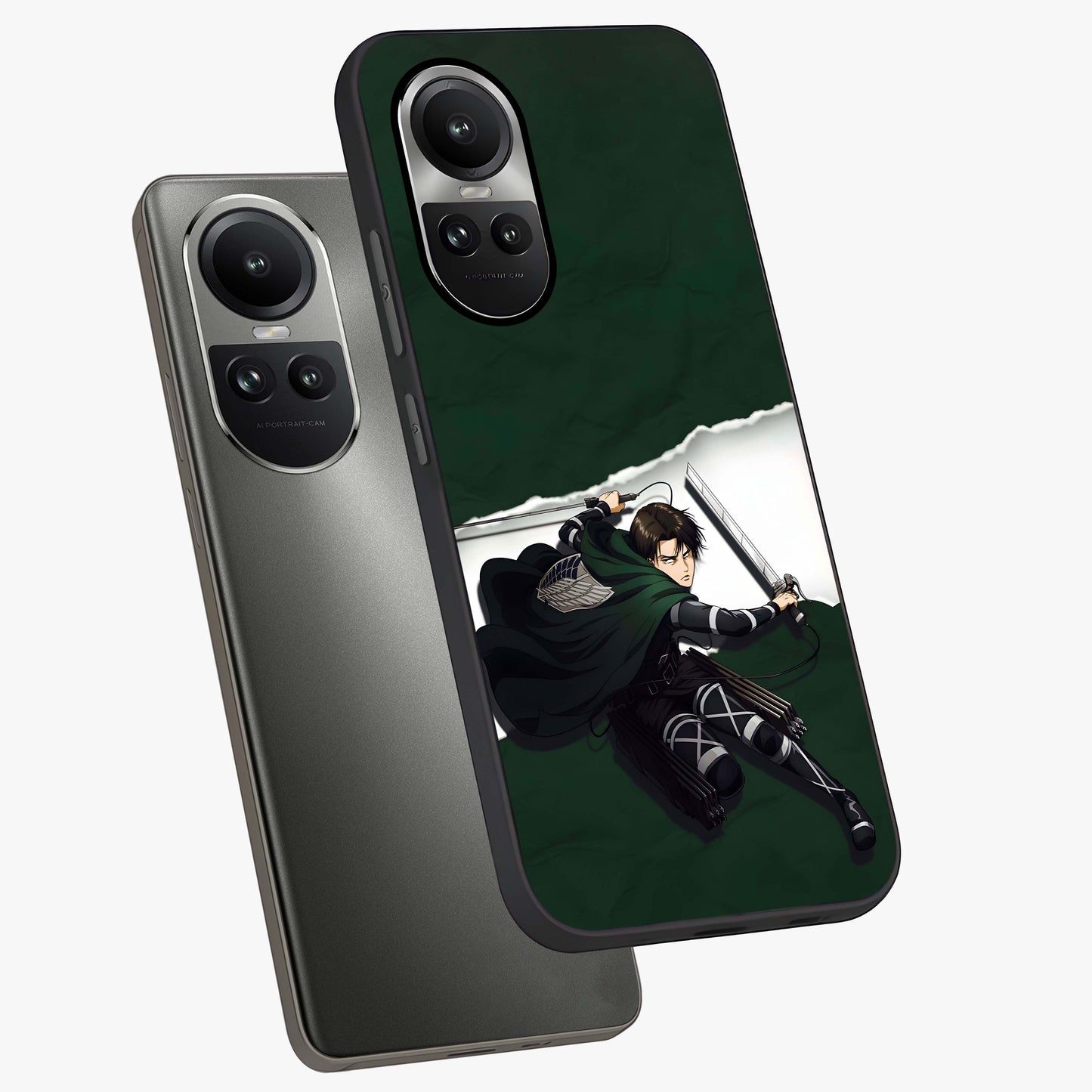 Emerald War Vanguard Glass Case displayed in angled mockup highlighting intense battle inspired design with emerald tone aesthetic.