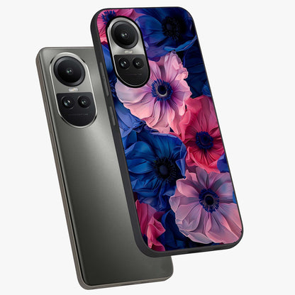 Flower Paper Art Pattern Glass Case displayed in angled mockup highlighting layered paper flower design with artistic aesthetic.