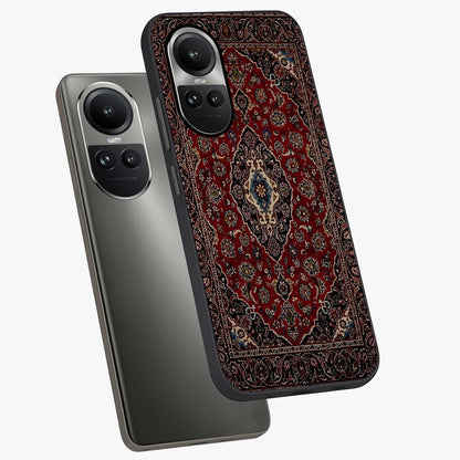 Heritage Carpet Royale Glass Case displayed in angled mockup highlighting intricate royal carpet design with heritage aesthetic.