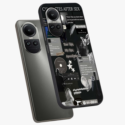 Midnight Love Echo Glass Case displayed in angled mockup highlighting elegant love inspired design with deep aesthetic style.