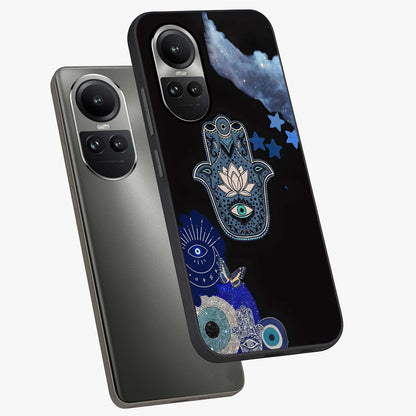 Mystic Hand Aura Glass Case displayed in angled mockup highlighting magical aura design with spiritual aesthetic style.