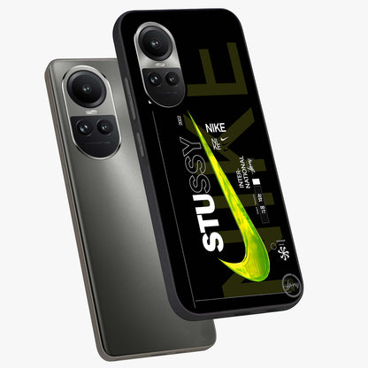 Neon Street Edition Glass Case displayed in angled mockup highlighting vibrant urban design with bold street aesthetic.