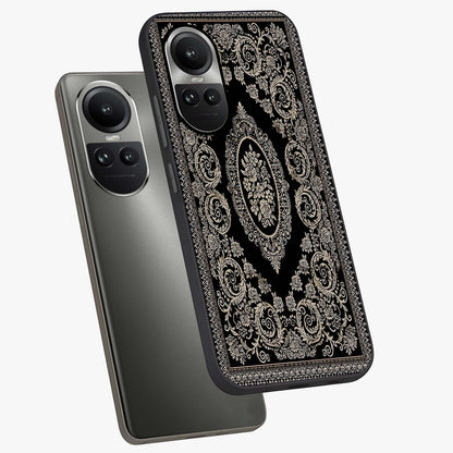 Noir Bloom Elegance Glass Case displayed in angled mockup highlighting refined flower design with stylish noir aesthetic.