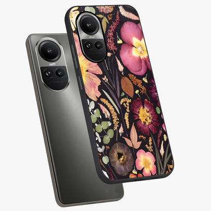 Petal Dream Tapestry Glass Case displayed in angled mockup highlighting decorative petal pattern with elegant botanical aesthetic.