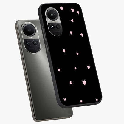 Pink Love Drops Glass Case displayed in angled mockup highlighting cute love drop design with vibrant pink aesthetic.