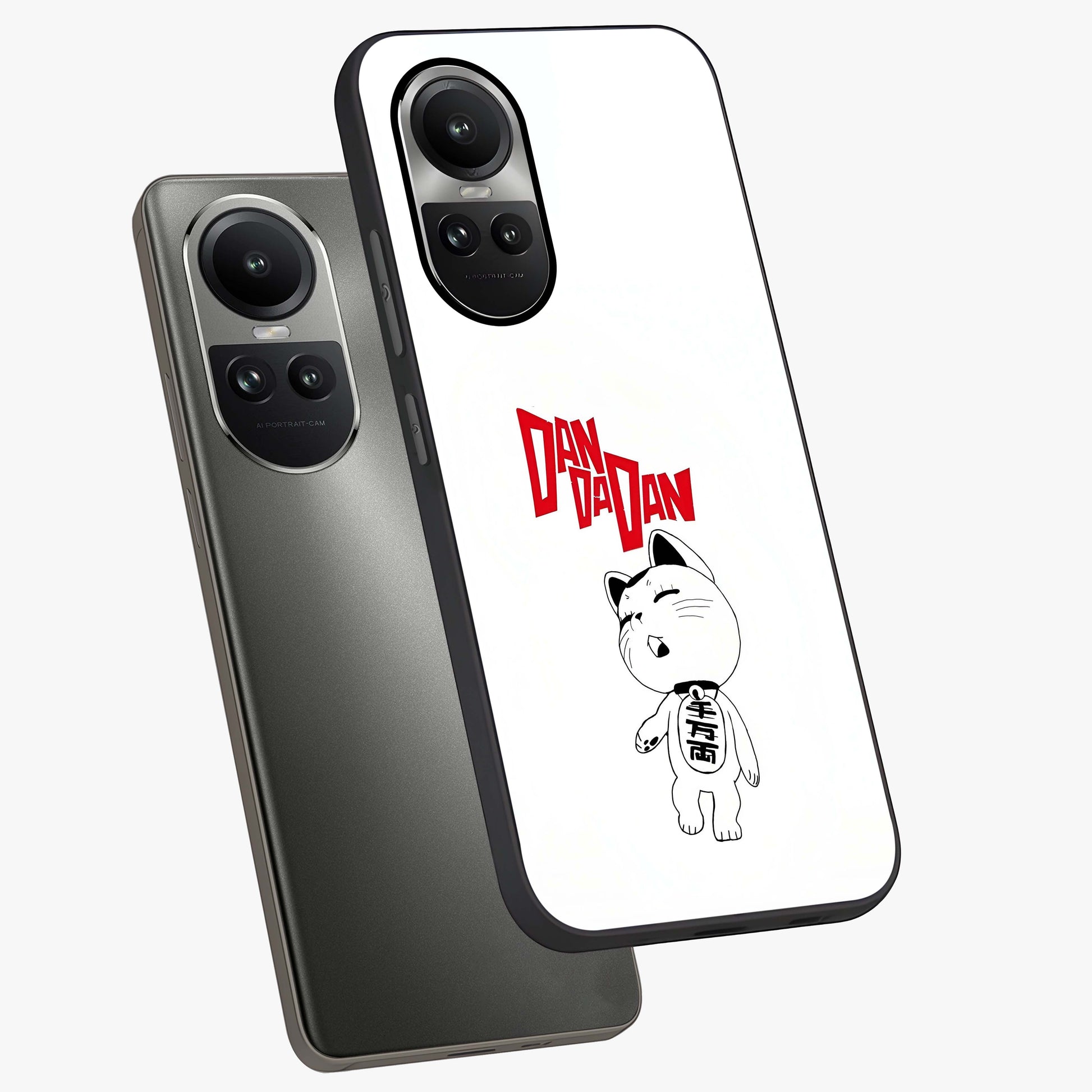 Playful Spirit Charm Glass Case displayed in angled mockup highlighting lively decorative design with playful aesthetic style.