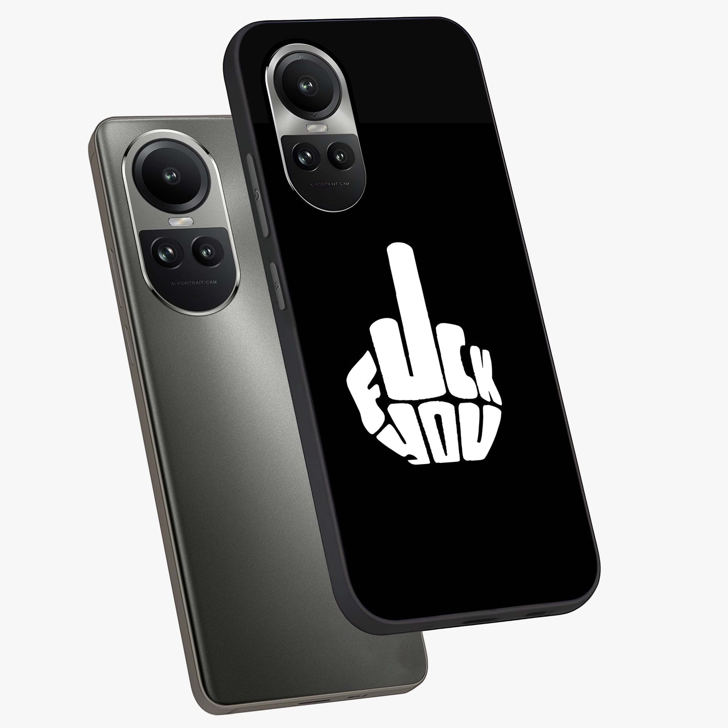 Rebel Mode On Glass Case displayed in angled mockup highlighting edgy text design with modern street aesthetic.