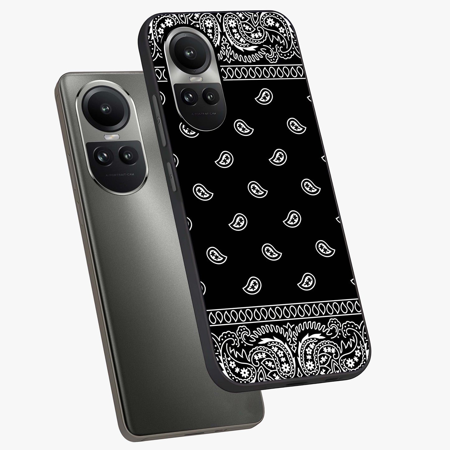 Retro Rebel Threads Glass Case displayed in angled mockup highlighting retro inspired graphic design with rebellious aesthetic.