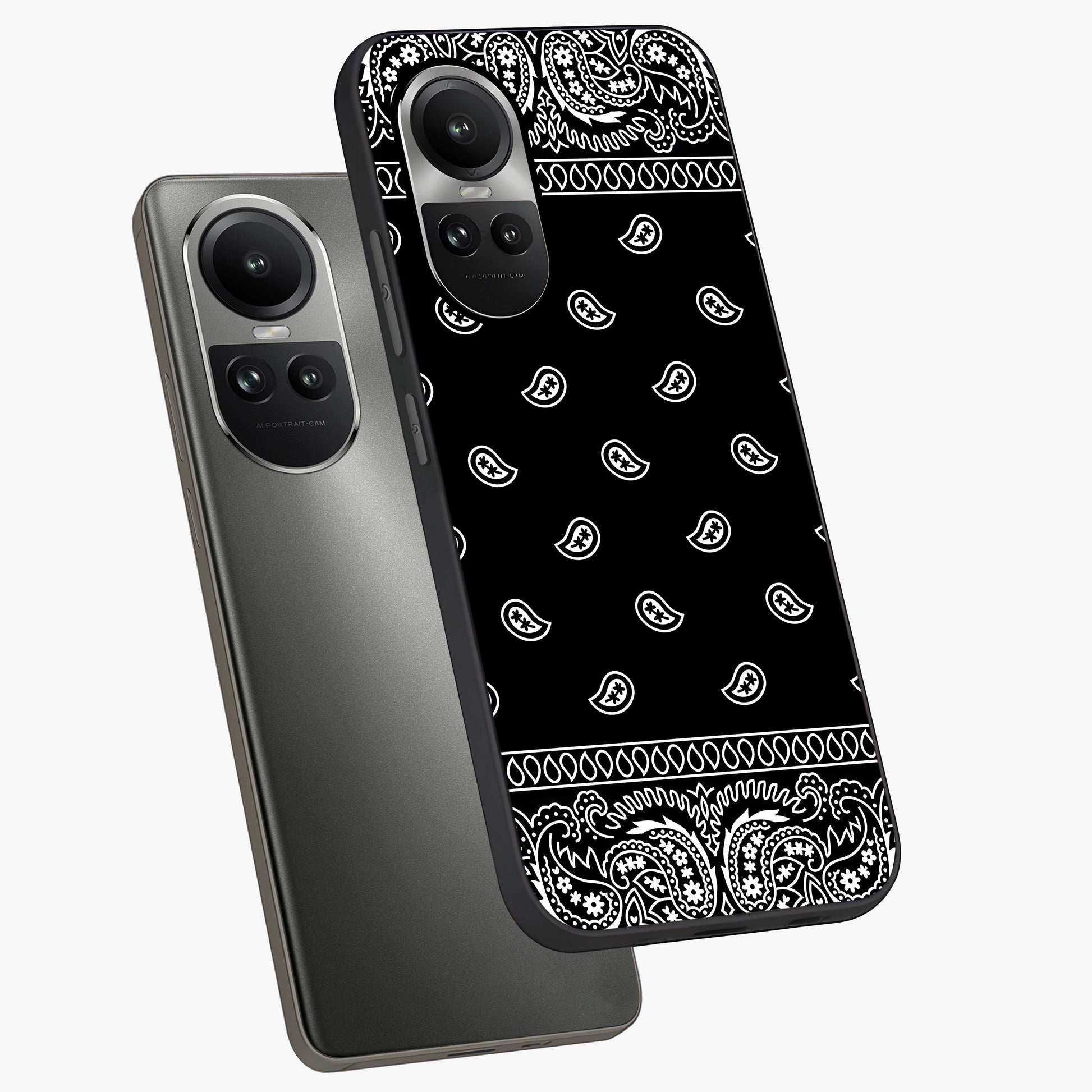 Retro Rebel Threads Glass Case displayed in angled mockup highlighting retro inspired graphic design with rebellious aesthetic.