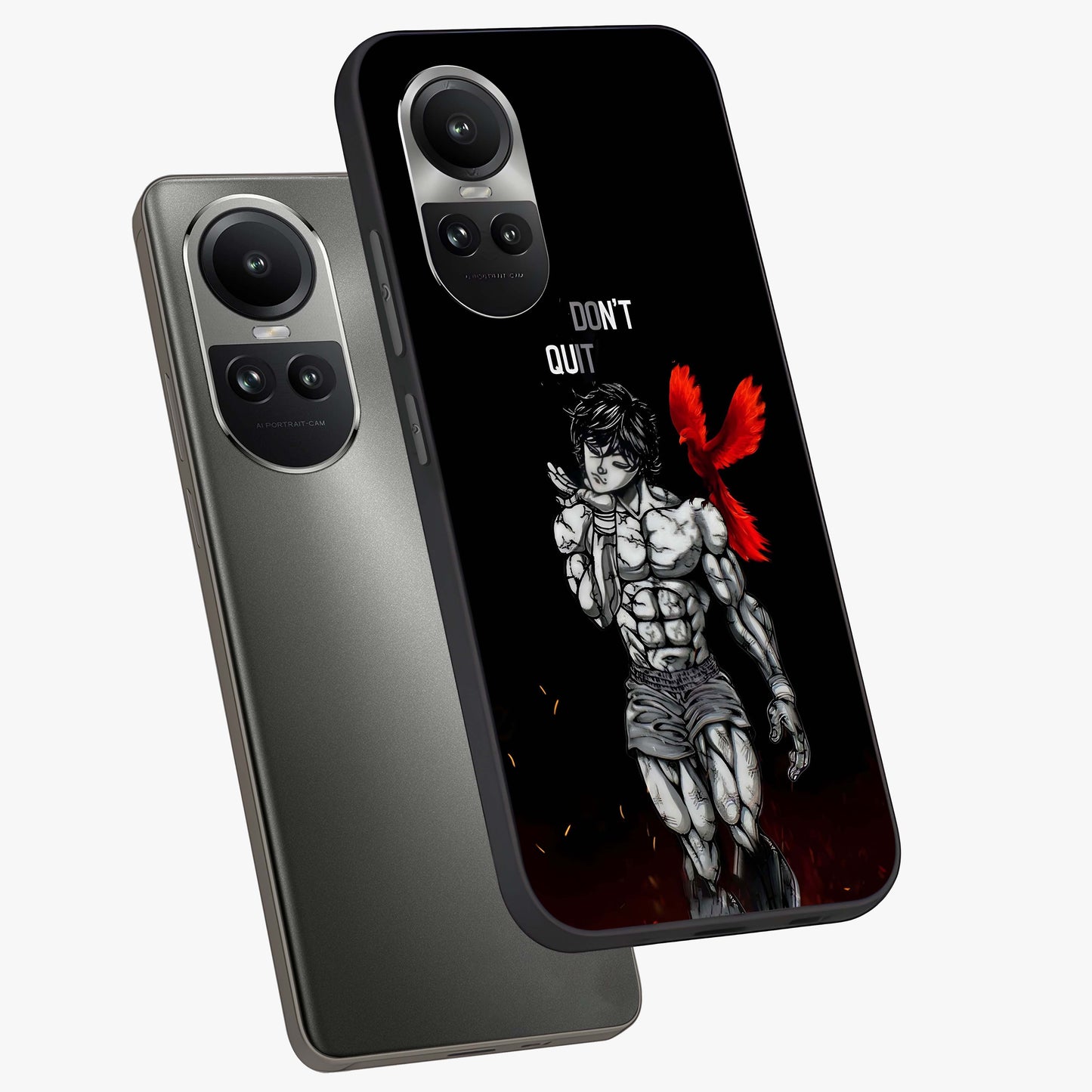 Rise Beyond Limits Glass Case displayed in angled mockup highlighting inspiring message design with modern aesthetic style.