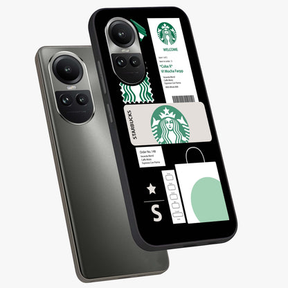 Starbucks Mocha Glass Case displayed in angled mockup highlighting stylish mocha themed design with cozy café aesthetic.