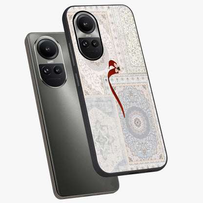 White Aesthetic Bow Glass Case displayed in angled mockup highlighting clean bow design with soft aesthetic style.