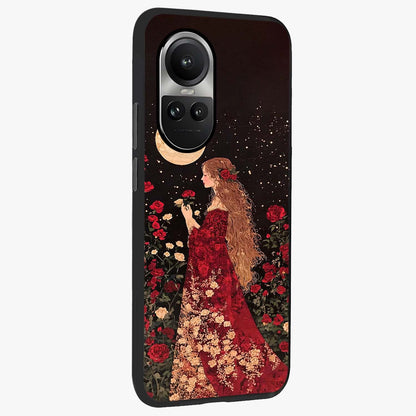 Crimson Dreams Glass Case upright view showcasing dreamy red toned artwork with modern aesthetic style.