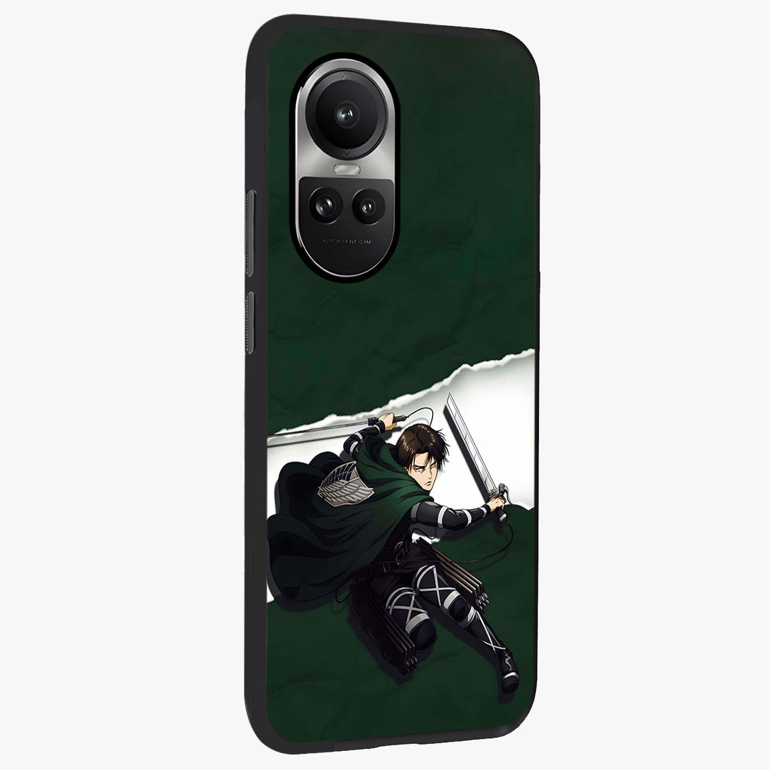 Emerald War Vanguard Glass Case upright view showcasing dramatic warrior artwork with bold fantasy theme.