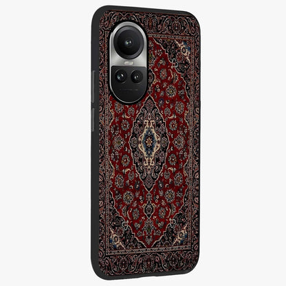 Heritage Carpet Royale Glass Case upright view showcasing detailed ornamental artwork with luxurious traditional theme.