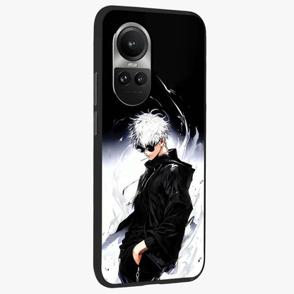 Limitless Shadow King Glass Case upright view showcasing bold shadow warrior artwork with epic fantasy theme.