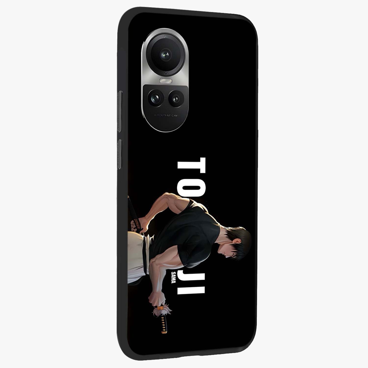 Midnight Blade Resolve Glass Case upright view showcasing intense warrior artwork with midnight battle theme.