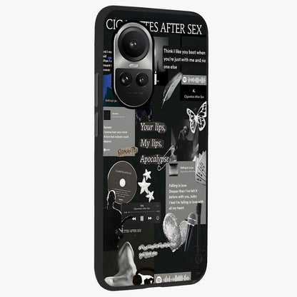 Midnight Love Echo Glass Case upright view showcasing expressive romantic artwork with dreamy midnight theme.