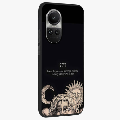 Mystic Victory Aura Glass Case upright view showcasing powerful victory themed artwork with spiritual energy vibe.