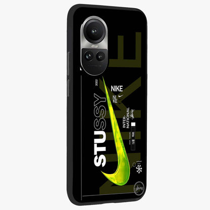 Neon Street Edition Glass Case upright view showcasing colorful neon artwork with modern street culture theme.