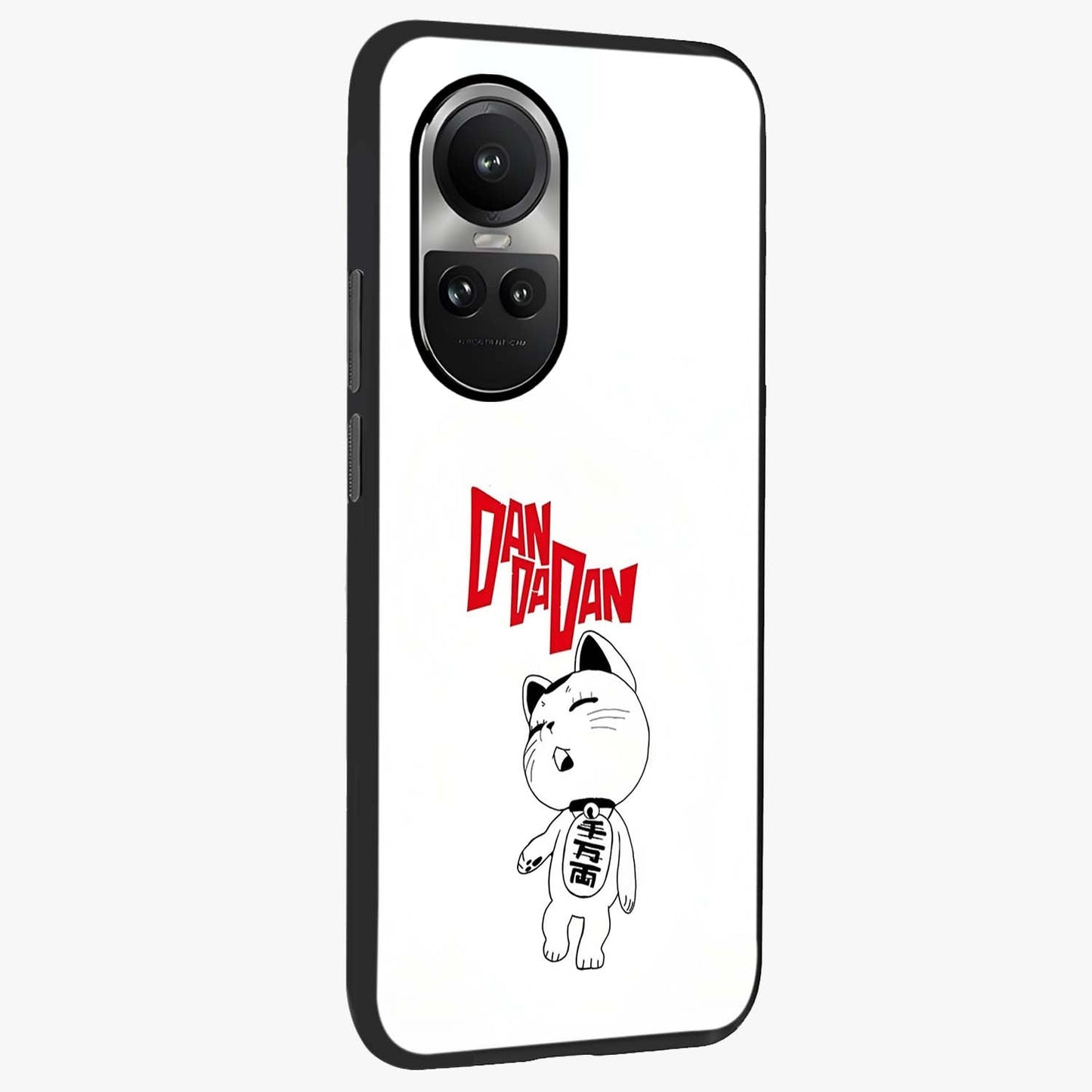 Playful Spirit Charm Glass Case upright view showcasing vibrant charm artwork with fun artistic theme.