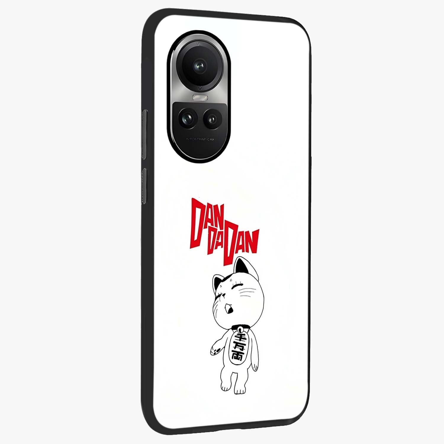 Playful Spirit Charm Glass Case upright view showcasing vibrant charm artwork with fun artistic theme.