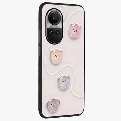 Puffy Face Parade Glass Case upright view showcasing adorable character artwork with cheerful animated theme.