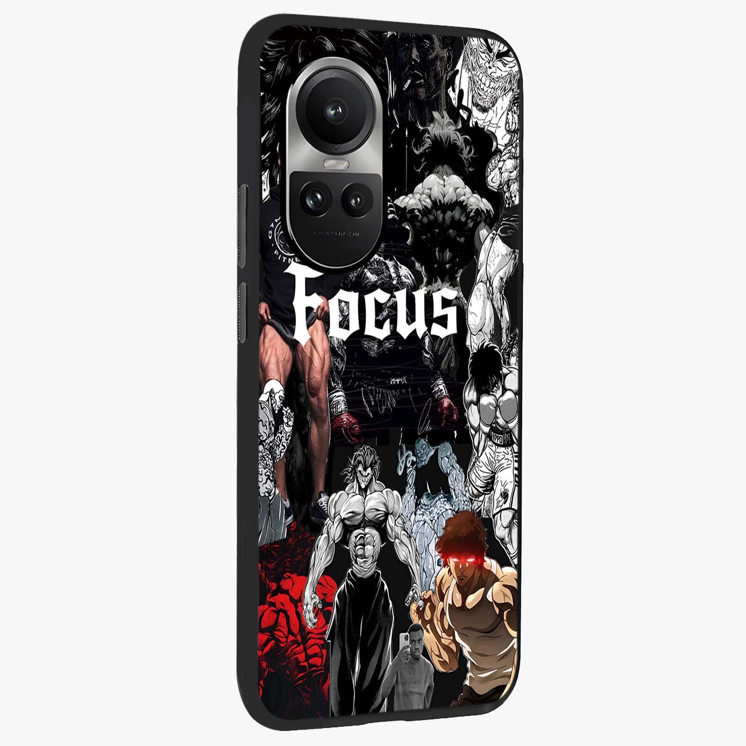 Relentless Power Focus Glass Case upright view showcasing strong inspirational artwork with powerful focus theme.