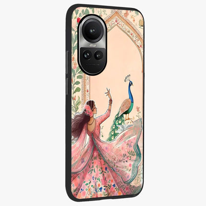 Royal Grace Muse Glass Case upright view showcasing stylish artistic artwork with sophisticated royal theme.