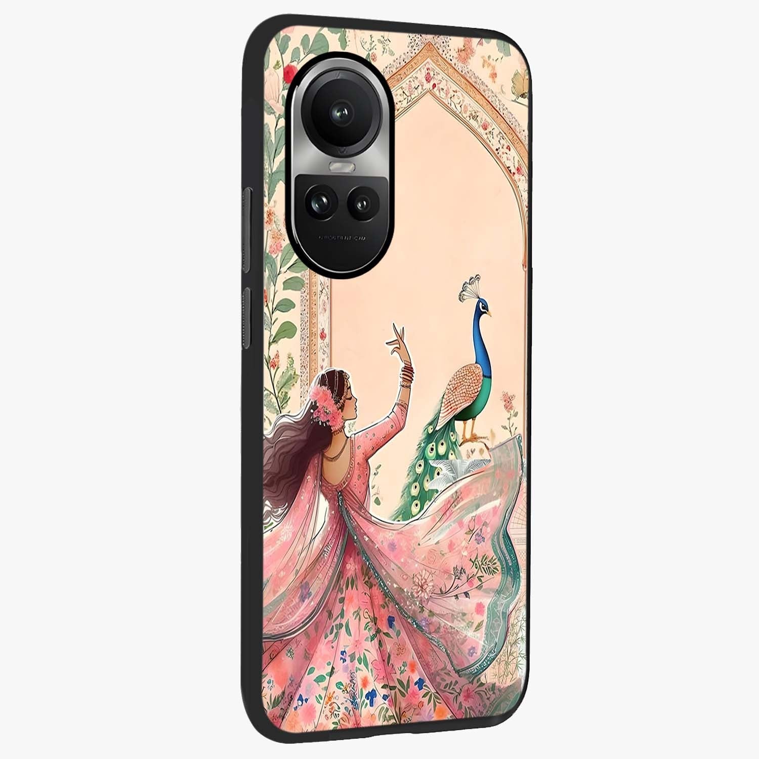Royal Grace Muse Glass Case upright view showcasing stylish artistic artwork with sophisticated royal theme.