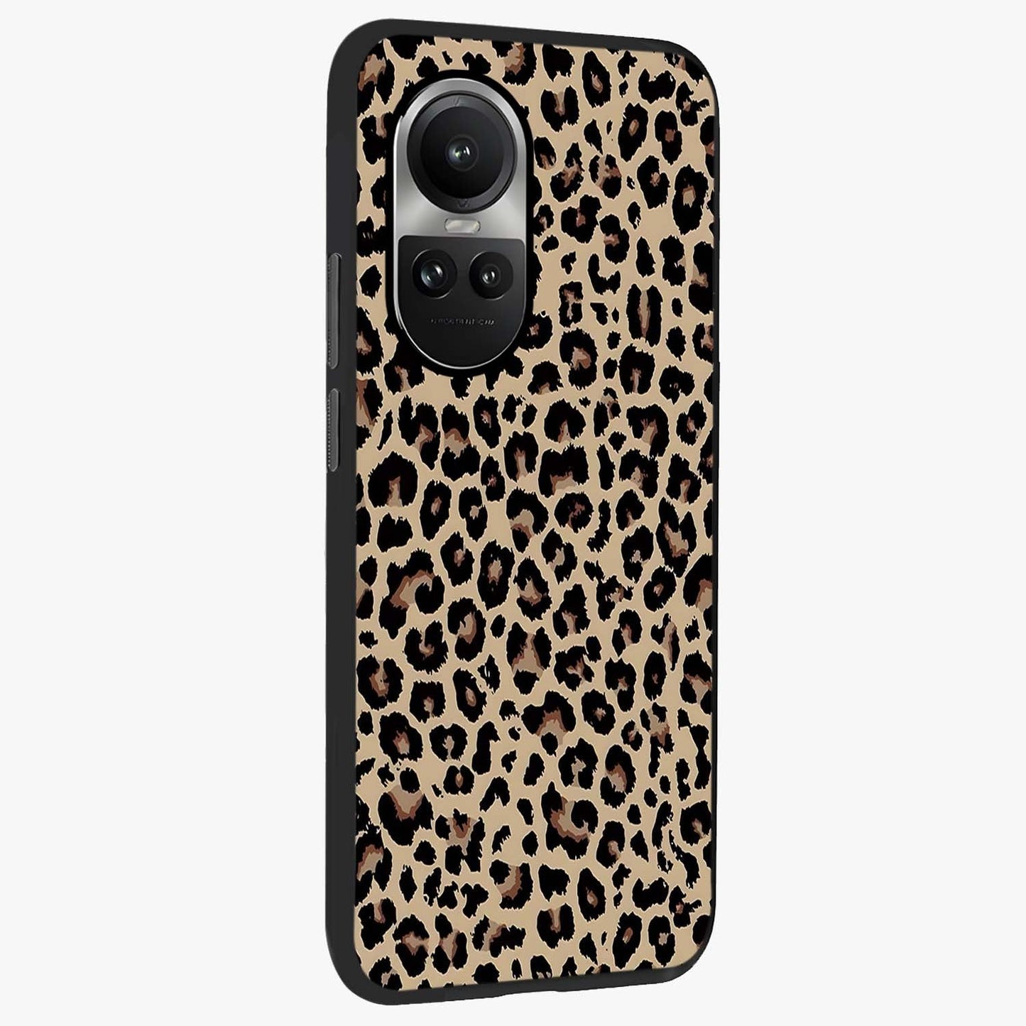 Savage Chic Pattern Glass Case upright view showcasing trendy decorative artwork with edgy fashion theme.