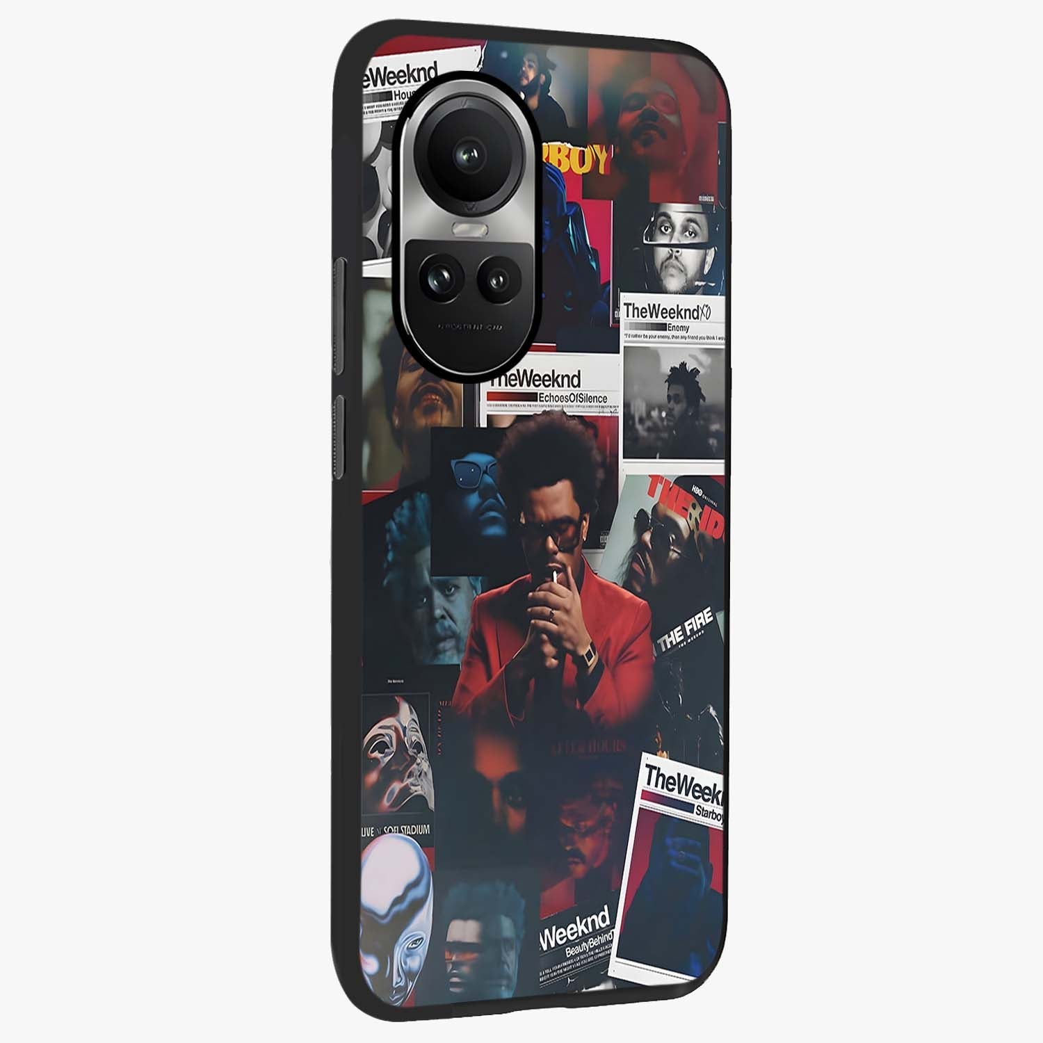 The Weeknd Glass Case upright view showcasing bold music themed artwork with contemporary artistic style.