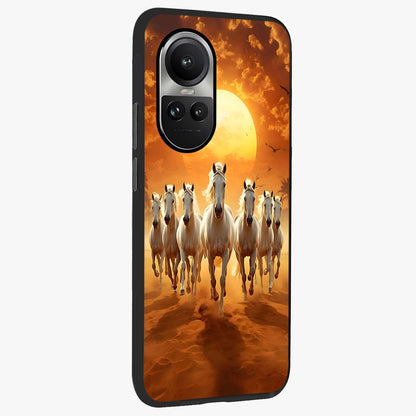 Wild Sunset Majesty Glass Case upright view showcasing dramatic sunset artwork with bold nature theme.