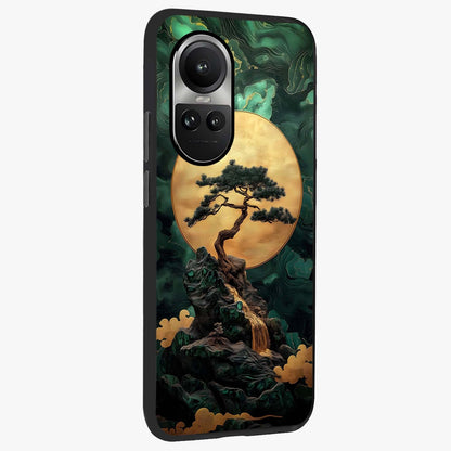 Zen Moon Rise Glass Case upright view showcasing serene moon artwork with tranquil night theme.