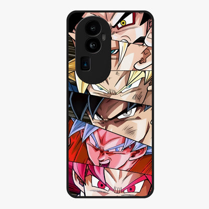 Anime Character Glass Case showing flat back view with vibrant anime artwork and glossy glass finish.