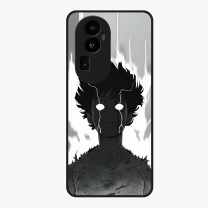 Awakened Inner Rage Glass Case showing flat back view with intense artistic artwork and glossy glass finish.