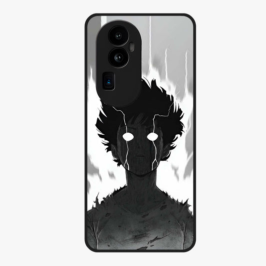 Awakened Inner Rage Glass Case showing flat back view with intense artistic artwork and glossy glass finish.