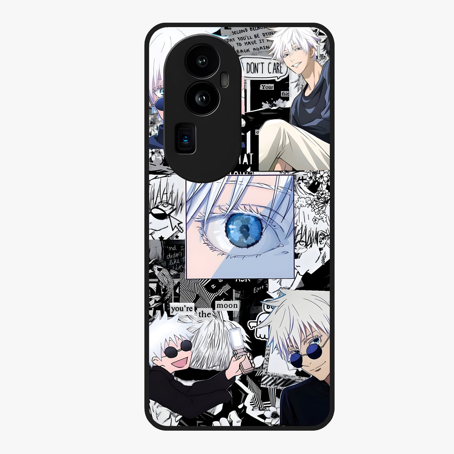 Infinity Sorcerer Chaos Glass Case showing flat back view with mystical sorcerer themed artwork and glossy glass finish.