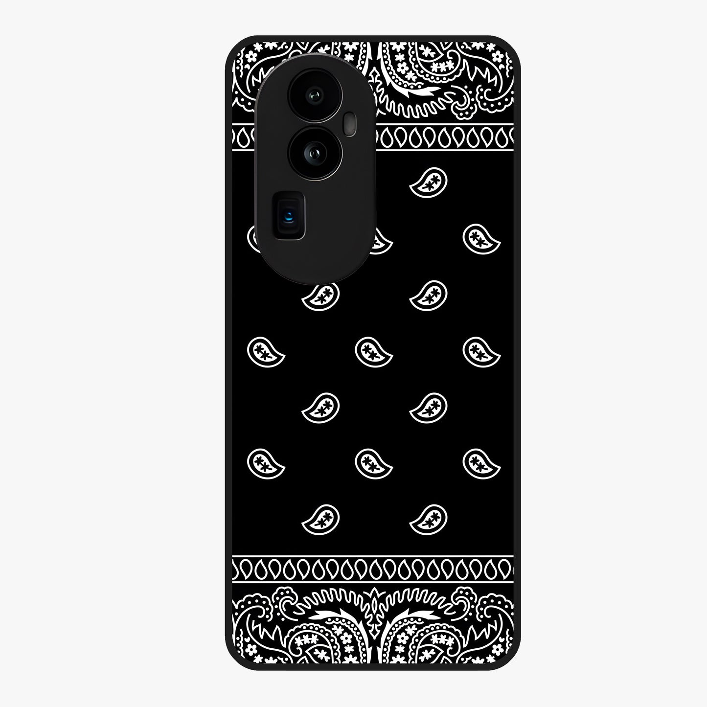 Retro Rebel Threads Glass Case showing flat back view with vintage street style artwork and glossy glass finish.