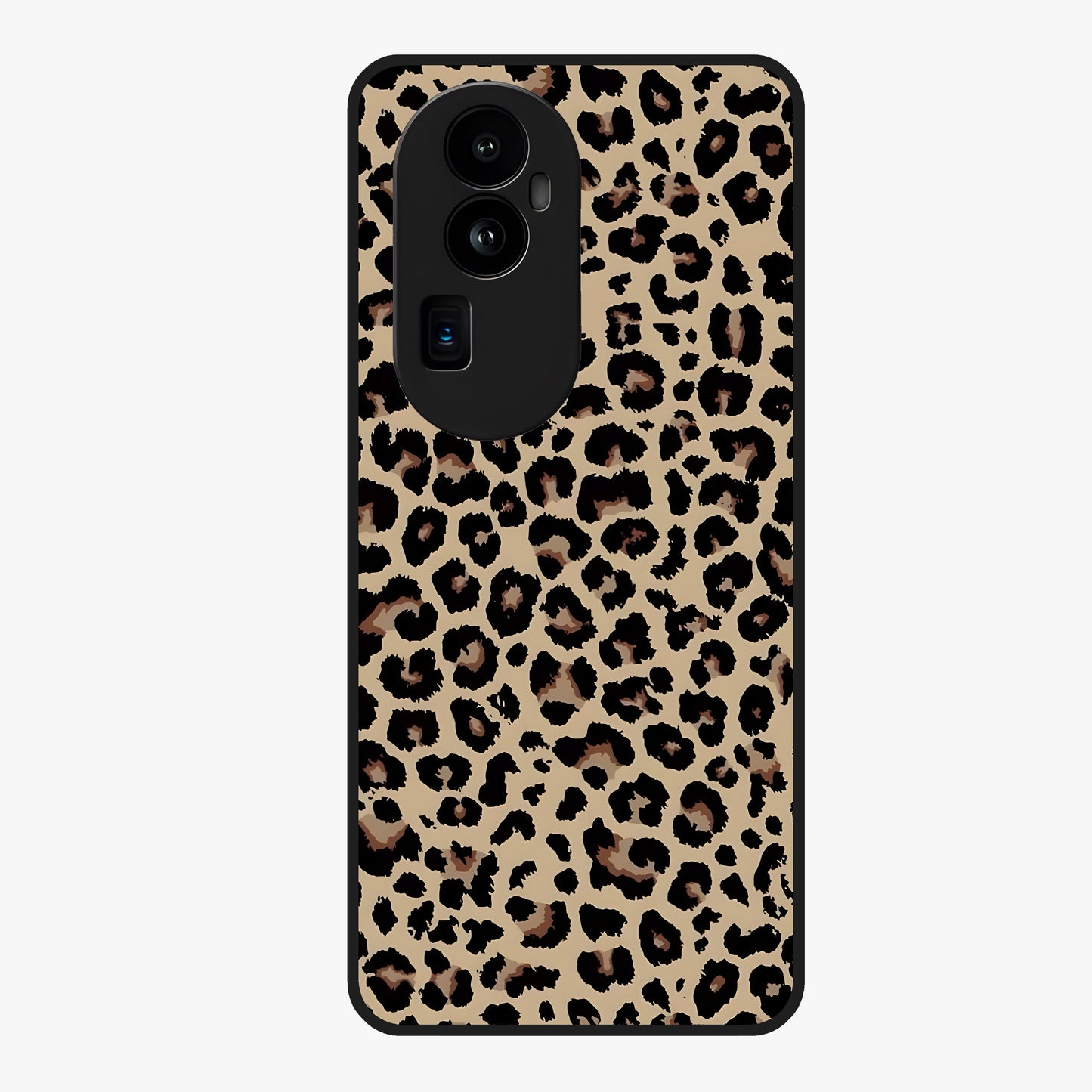 Savage Chic Pattern Glass Case showing flat back view with stylish patterned artwork and glossy glass finish.