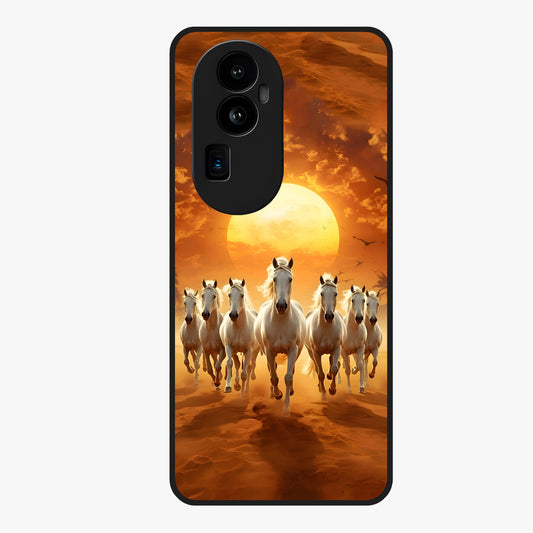 Wild Sunset Majesty Glass Case showing flat back view with majestic sunset landscape artwork and glossy glass finish.