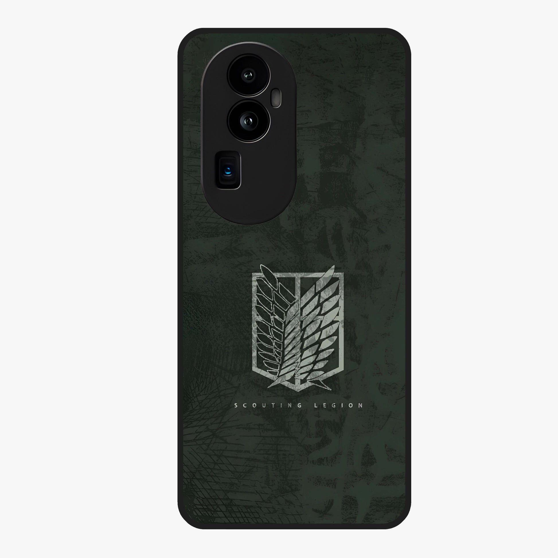 Wings Of Freedom Glass Case showing flat back view with symbolic wings artwork and glossy glass finish.