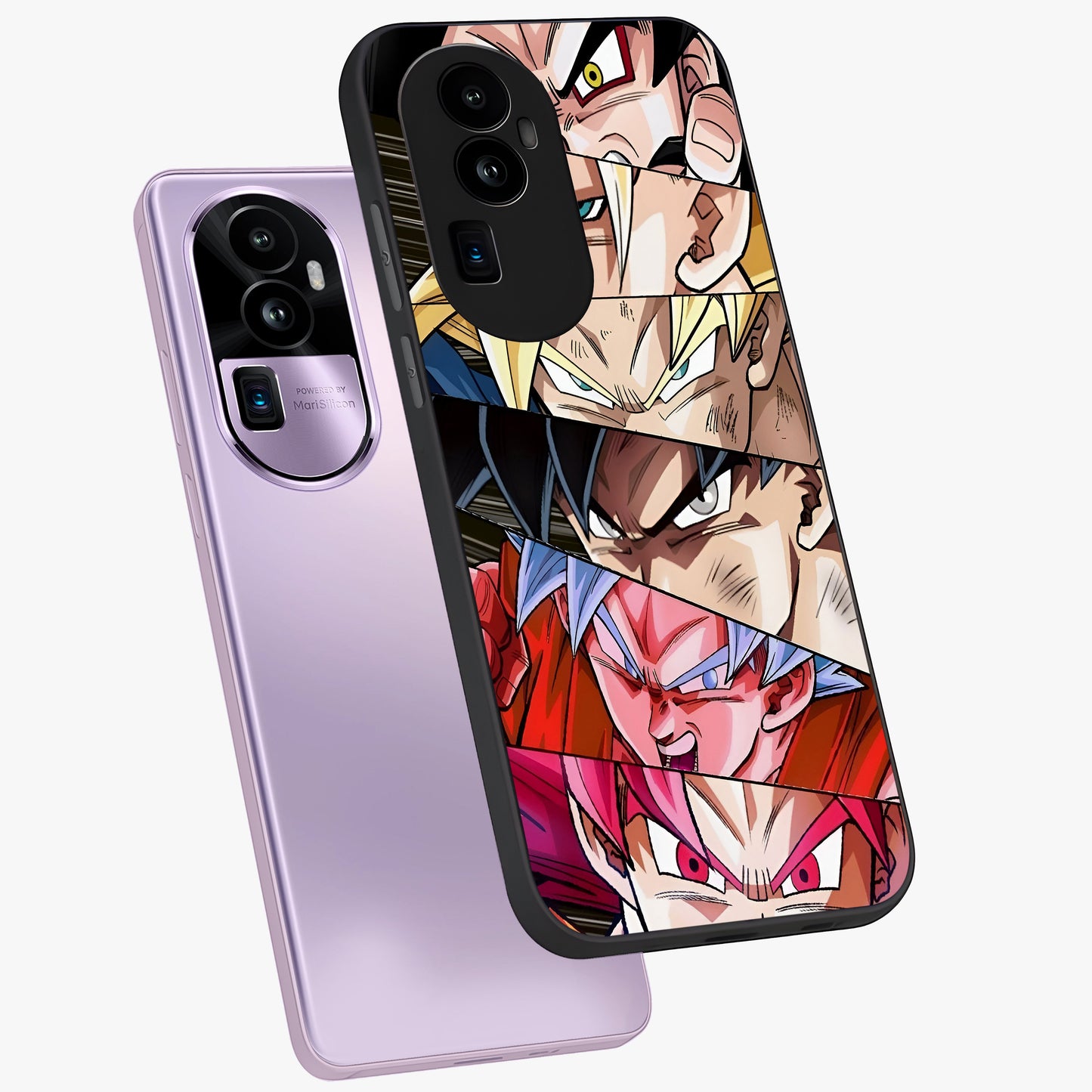 Anime Character Glass Case displayed in angled mockup highlighting colorful anime character illustration.